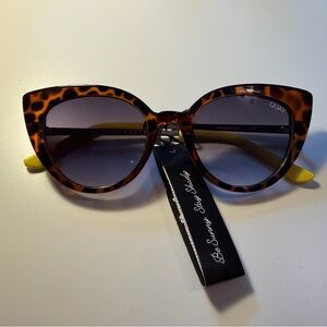 Quay Australia “Audacious” Tortoiseshell Cat-Eye Sunglasses